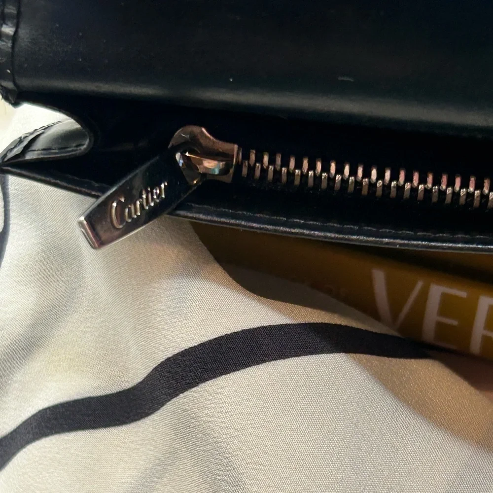 Cartier Pasha Black Leather Long Wallet